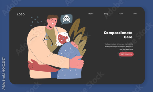 Euthanasia. Flat Vector Illustration