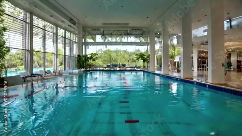 Wallpaper Mural Indoor swimming pool high quality video 4K Torontodigital.ca