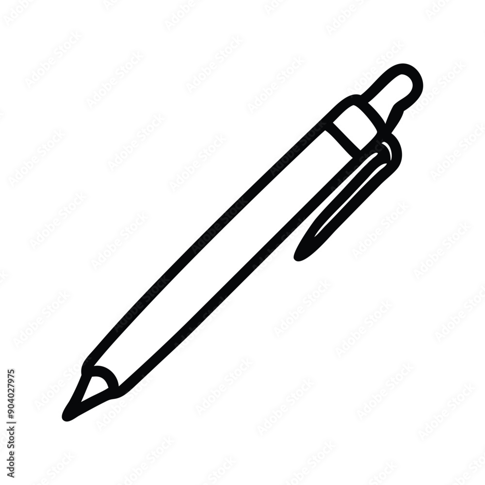 Pen line art icon vector illustration Pen line art icon vector illustration