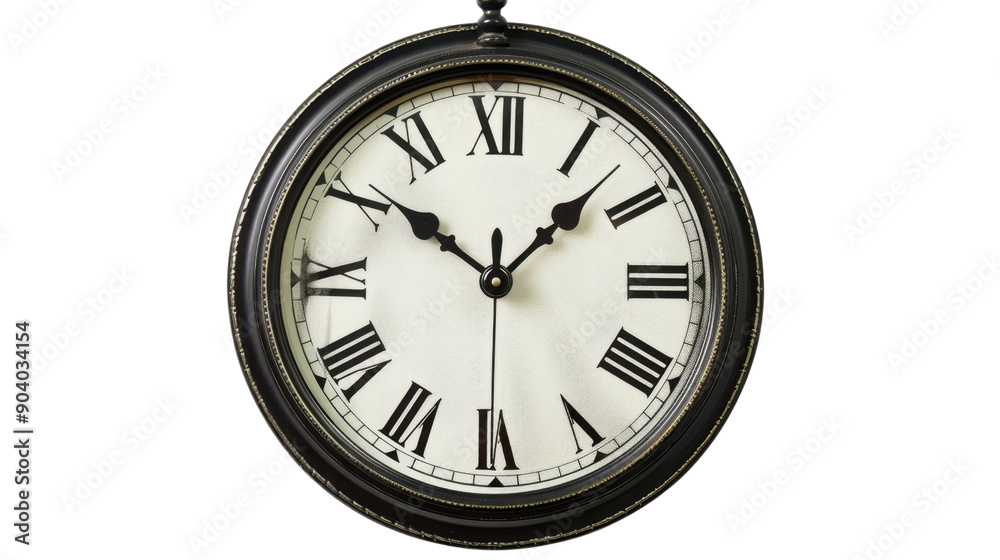Analog clock on transparent background Analog clock on transparent background