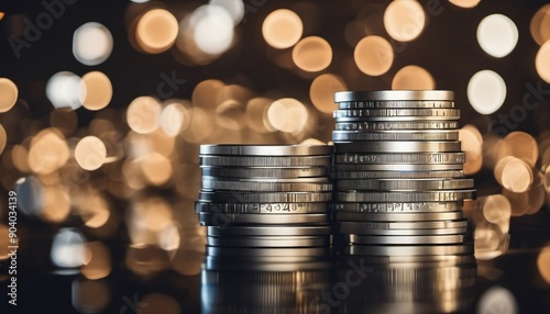 coins on a table