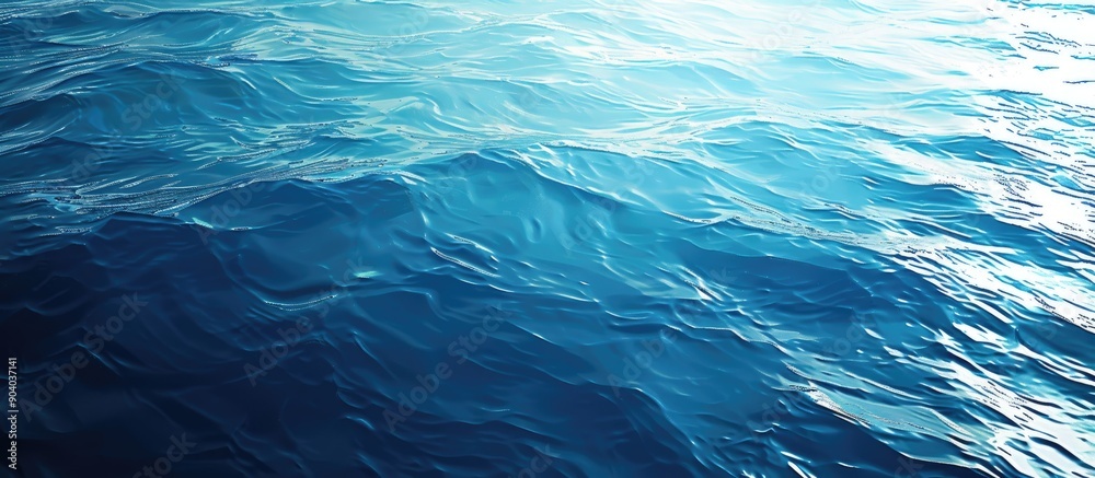 Blue sea water texture creating a beautiful copy space image Blue sea water texture creating a beautiful copy space image