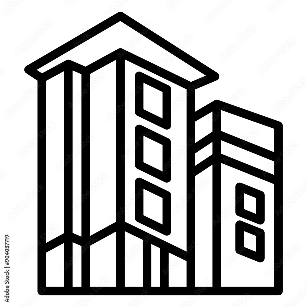 Apartment Building Icon Element For Design Apartment Building Icon Element For Design