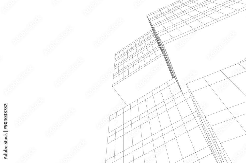 Abstract modern architecture 3d illustration Abstract modern architecture 3d illustration