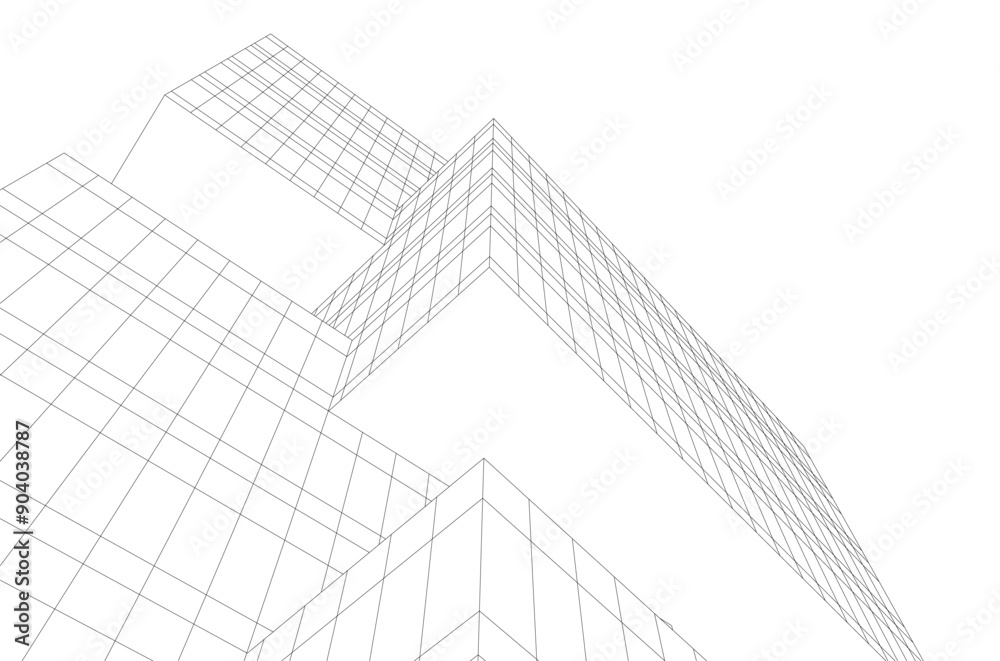 Abstract modern architecture 3d illustration Abstract modern architecture 3d illustration