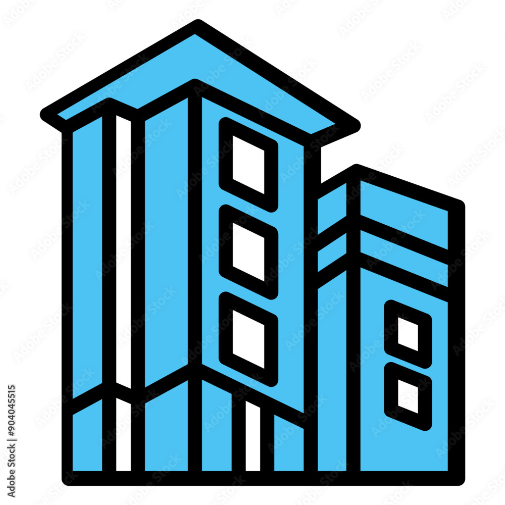 Apartment Building Icon Element For Design Apartment Building Icon Element For Design