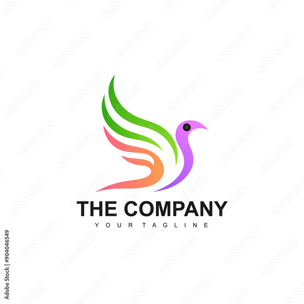 Bird colorful abstract logo Bird colorful abstract logo