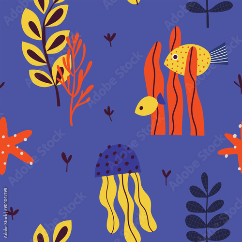 fish seamless pattern 05