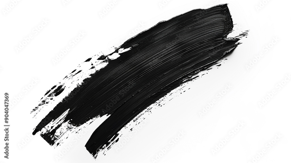 Black brush stroke isolated on white background Black brush stroke isolated on white background