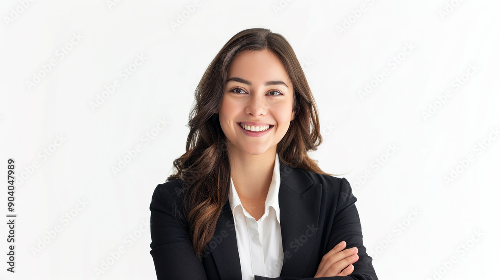 business woman smiling isolated on white background business woman smiling isolated on white background