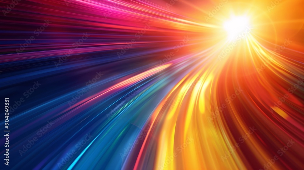 Obraz premium An abstract and vibrant background featuring colorful light streaks that give off a sense of dynamic energy and motion