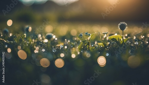 dew drops on the grass