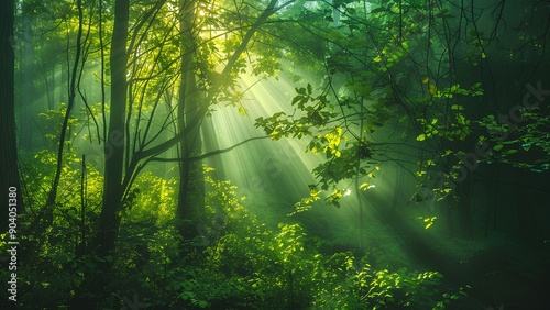 sunlight in the forest