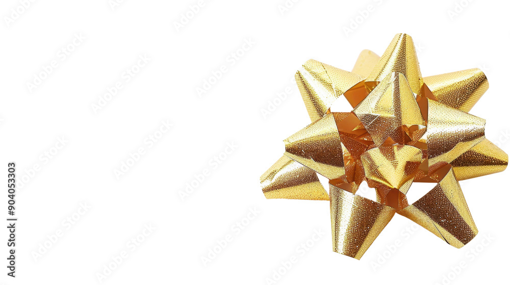 Christmas gold bow on transparent background Christmas gold bow on transparent background
