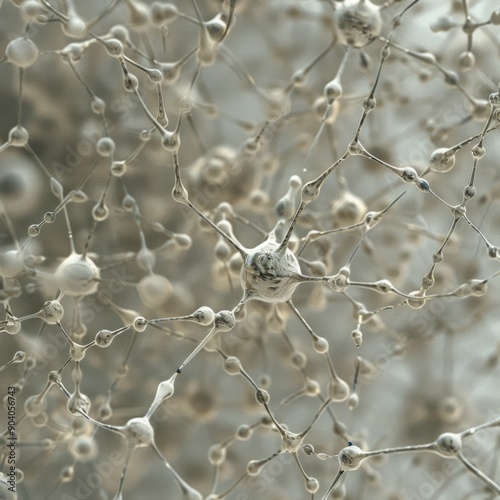 Abstract representation of interconnected cells illustrating biotechnology and molecular science in a modern design.