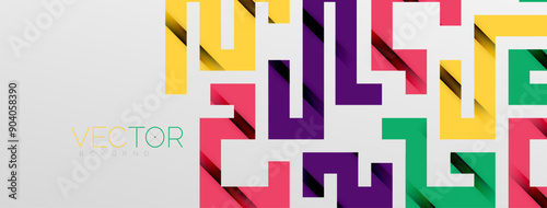 Color bend lines with shadow texture effect. Vector Illustration For Wallpaper, Banner, Background, Card, Book Illustration, landing page