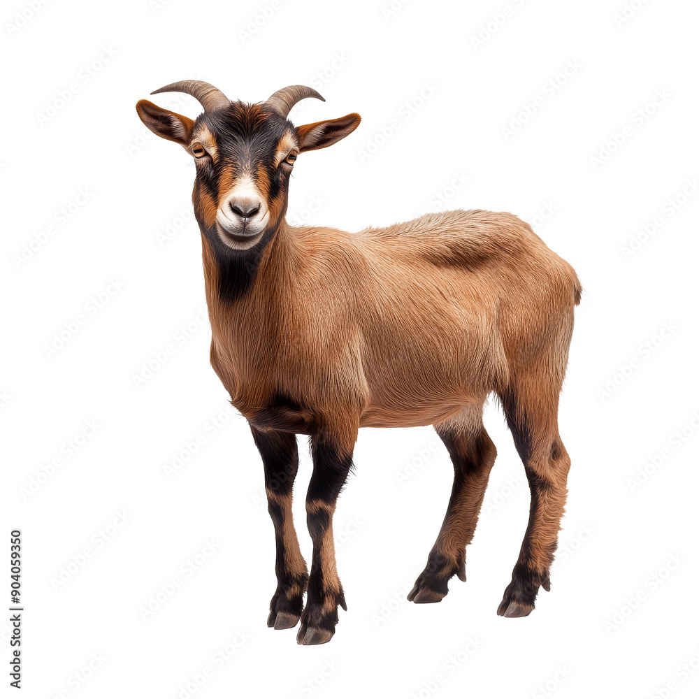 a Standing Goat on Transparent Background a Standing Goat on Transparent Background