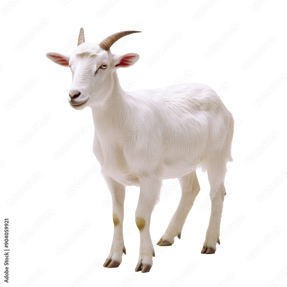 a Standing Goat on Transparent Background