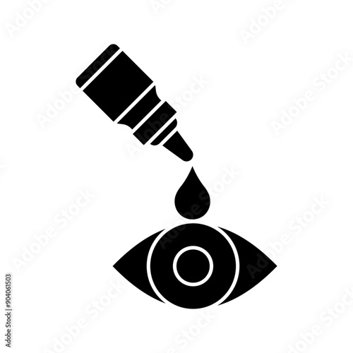 Eye drop icon. Eye drop bottle color editable
