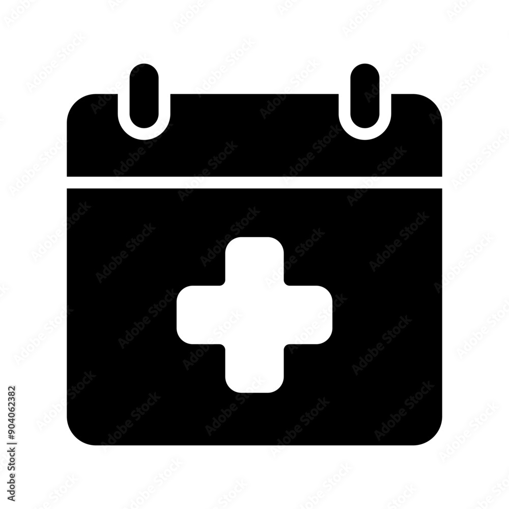 Medical calendar line icon color editable Medical calendar line icon color editable