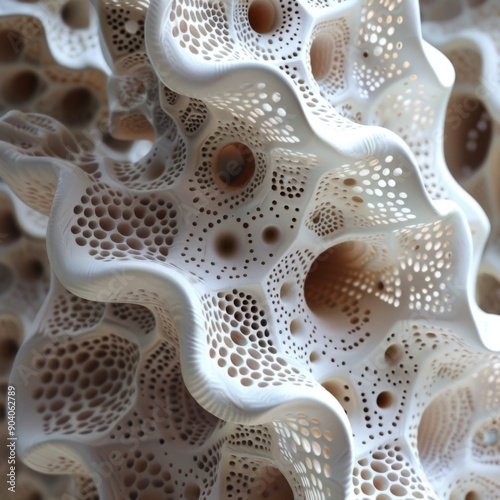 Intricate close-up of a coral structure, showcasing unique patterns and textures, perfect for marine-themed projects.