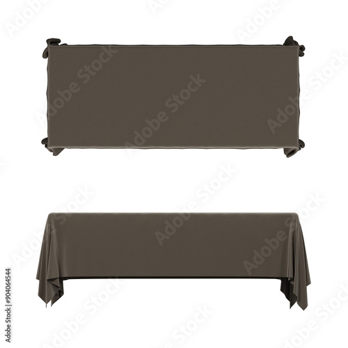 empty tablecloth isolated