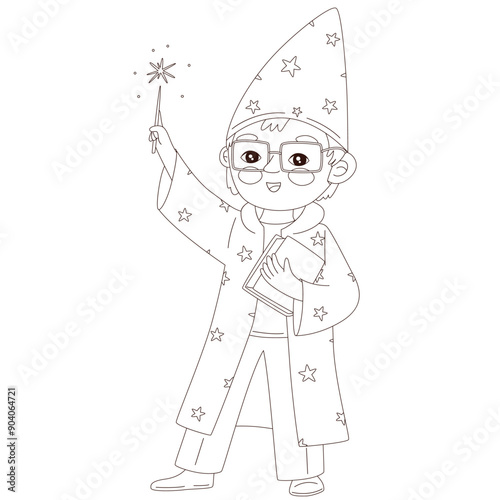 Enchanting coloring pages featuring wizards and sorcerers in mystical scenes. Ideal for activity books, these hand-drawn designs inspire imagination and magical adventures.
