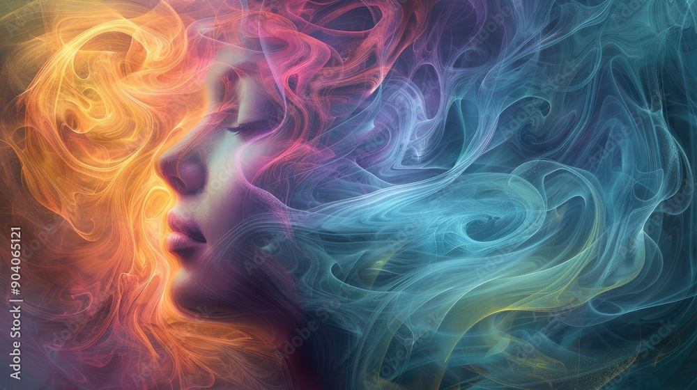 A digital art image depicting the divine feminine energy of women A digital art image depicting the divine feminine energy of women