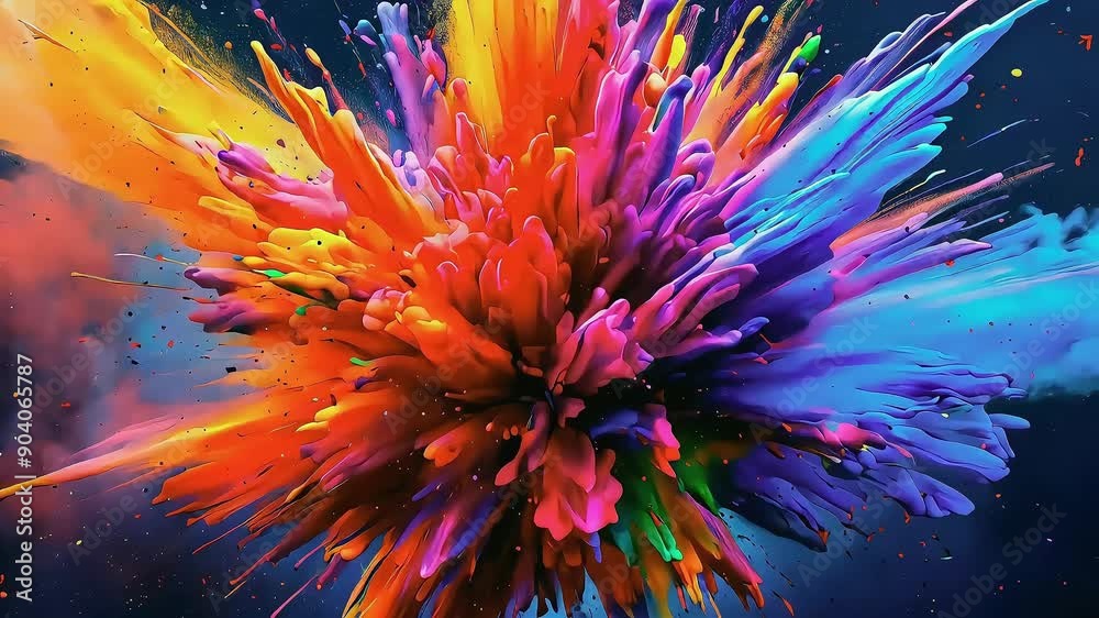 Vibrant abstract colorful explosion of paint. Vibrant abstract colorful explosion of paint.