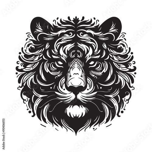 lion head vector photo