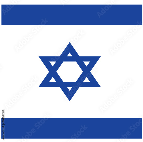 Flag of Israel in the vector illustration.