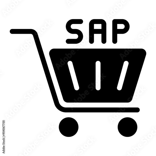 shopping cart glyph icon