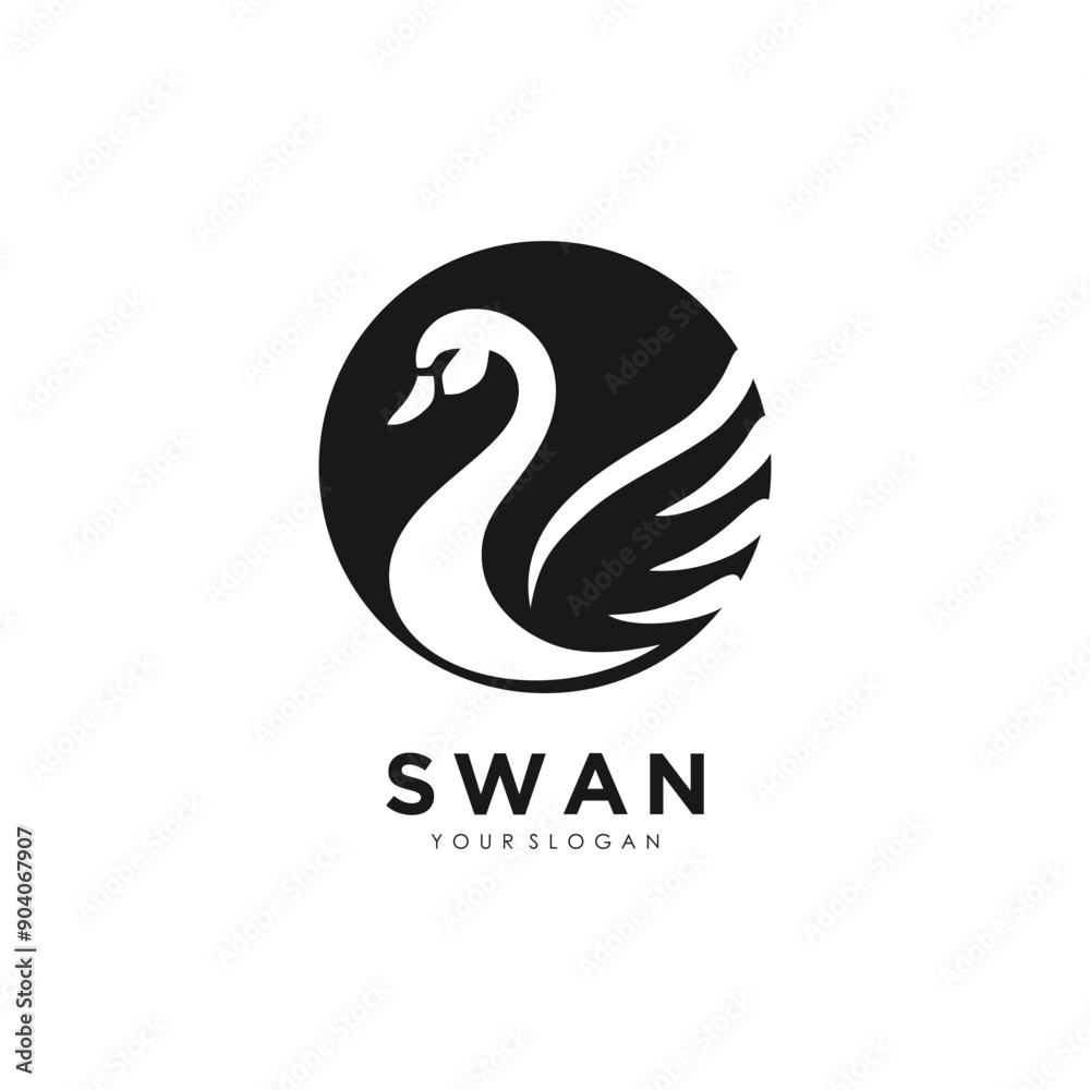 Swan logo design vector icon with elegan concept Swan logo design vector icon with elegan concept