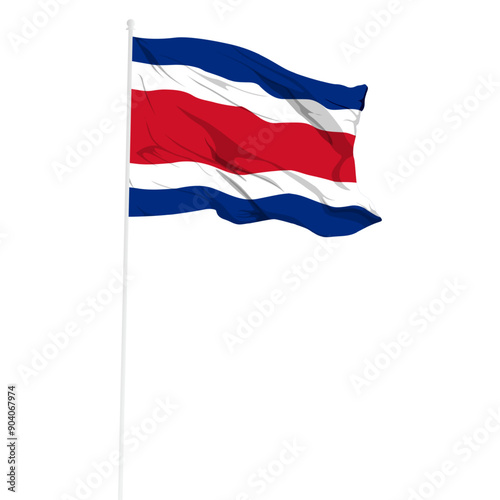 Vector illustration of wavy Costa Rica flag on transparent background Free Download Vector illustration of wavy Costa Rica flag on transparent background - GFXLoad