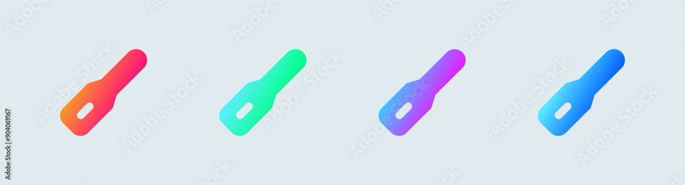 Heating solid icon in gradient colors. Warm signs vector illustration.