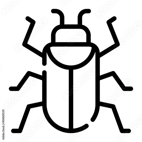 bug line icon