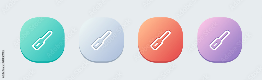 Heating line icon in flat design style. Warm signs vector illustration. Heating line icon in flat design style. Warm signs vector illustration.