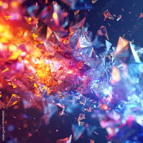 Stunning abstract composition of vibrant colors and dynamic shapes, perfect for creative projects and digital backgrounds.