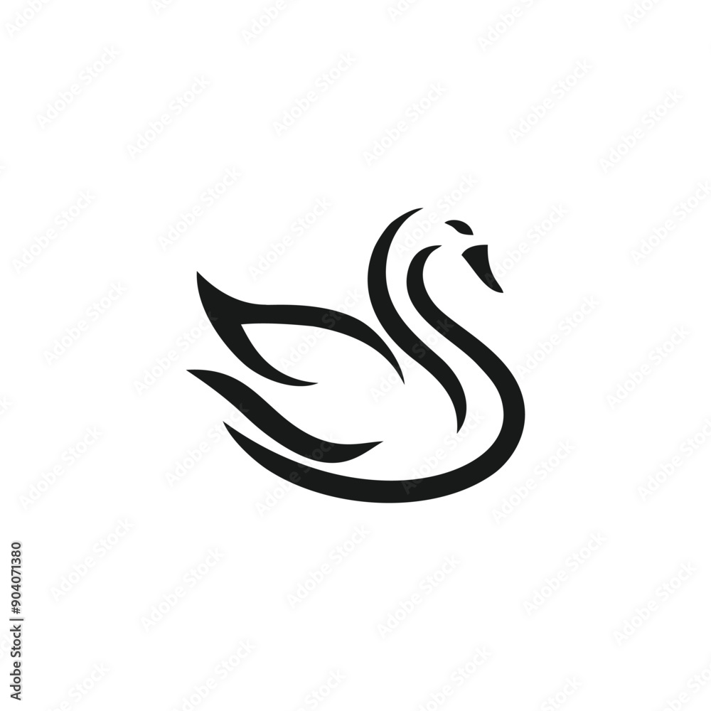 Swan logo design vector icon with elegan concept Swan logo design vector icon with elegan concept