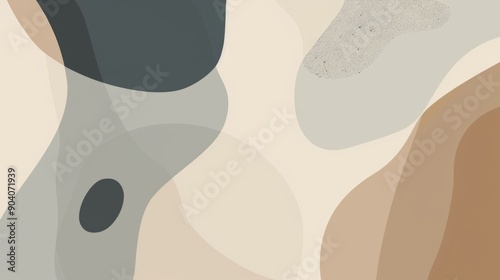 Wallpaper Mural Abstract minimalistic background with simple shapes and clean lines in neutral tones Torontodigital.ca
