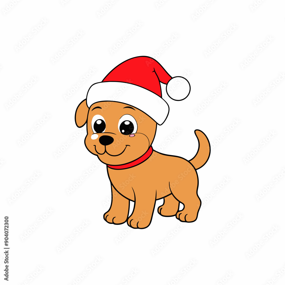 create a full funny christmas baby dog vector illustration create a full funny christmas baby dog vector illustration