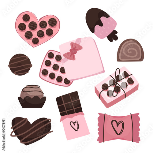 Simple drawn candy illustrations