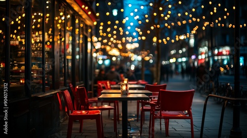 Elegant Outdoor Dining Experience at Evening