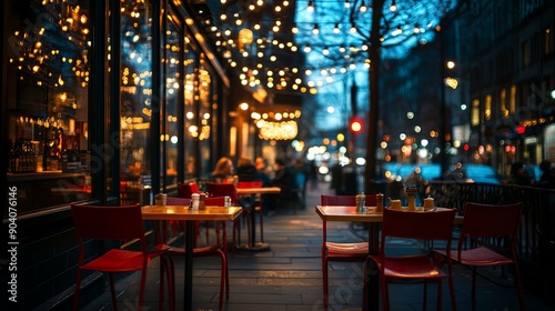 Elegant Outdoor Dining Experience at Evening