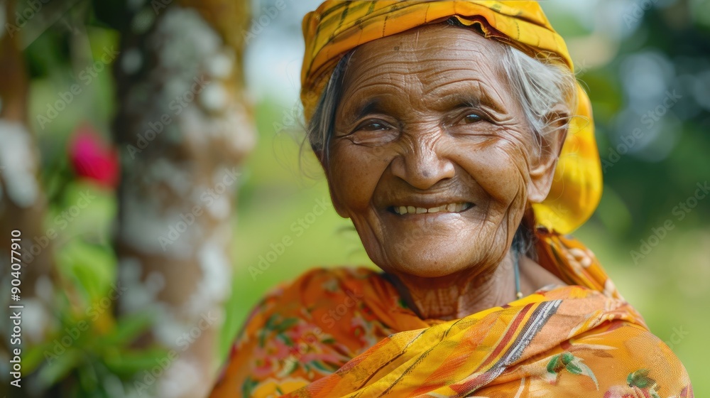 A beautiful old woman with a joyful smile, her face radiant with happiness. A beautiful old woman with a joyful smile, her face radiant with happiness.