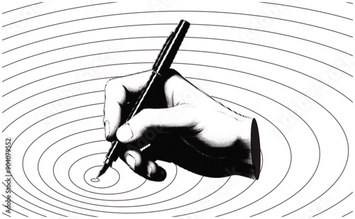 Conveying messages with paper and pen makes ripples in society, embodying an icon of excellent scriptwriting. Butterfly effect.