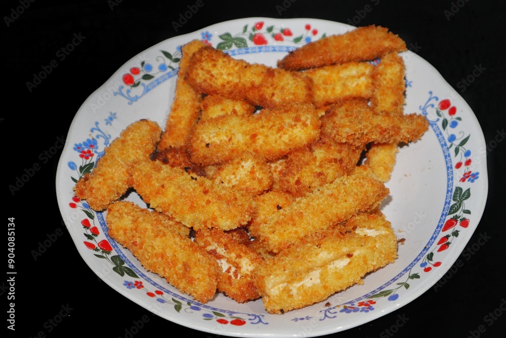 long nuggets on a plate long nuggets on a plate