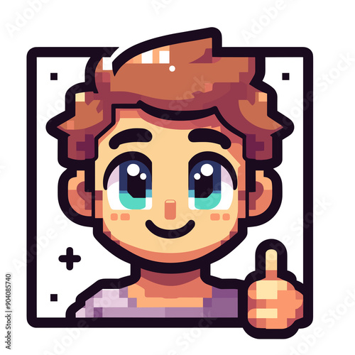 Cartoon Boy Giving Thumbs Up