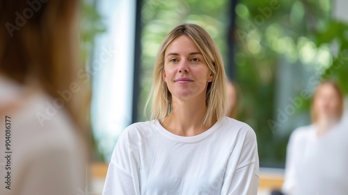 Serene Teacher Leading Mindfulness Session with Happy Teachers, Promoting Wellness and Contentment Free Download Serene Teacher Leading Mindfulness Session with Happy Teachers, Promoting Wellness and Contentment - GFXLoad