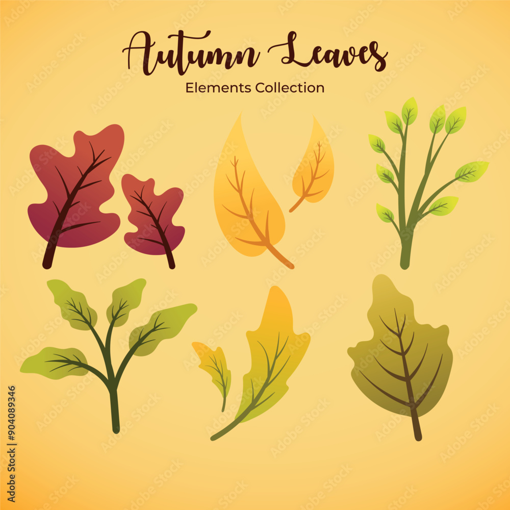 a set elements of cartoon illustration vector autumn leaves for thanksgiving and autumn fall season a set elements of cartoon illustration vector autumn leaves for thanksgiving and autumn fall season
